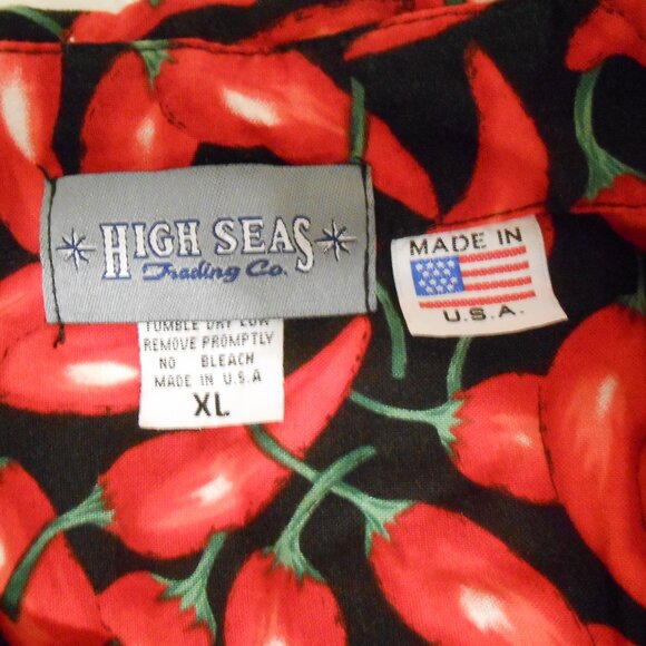 High Seas Trading Co. Chili Pepper Short-Sleeve Button Down Shirt - Picture 2 of 3